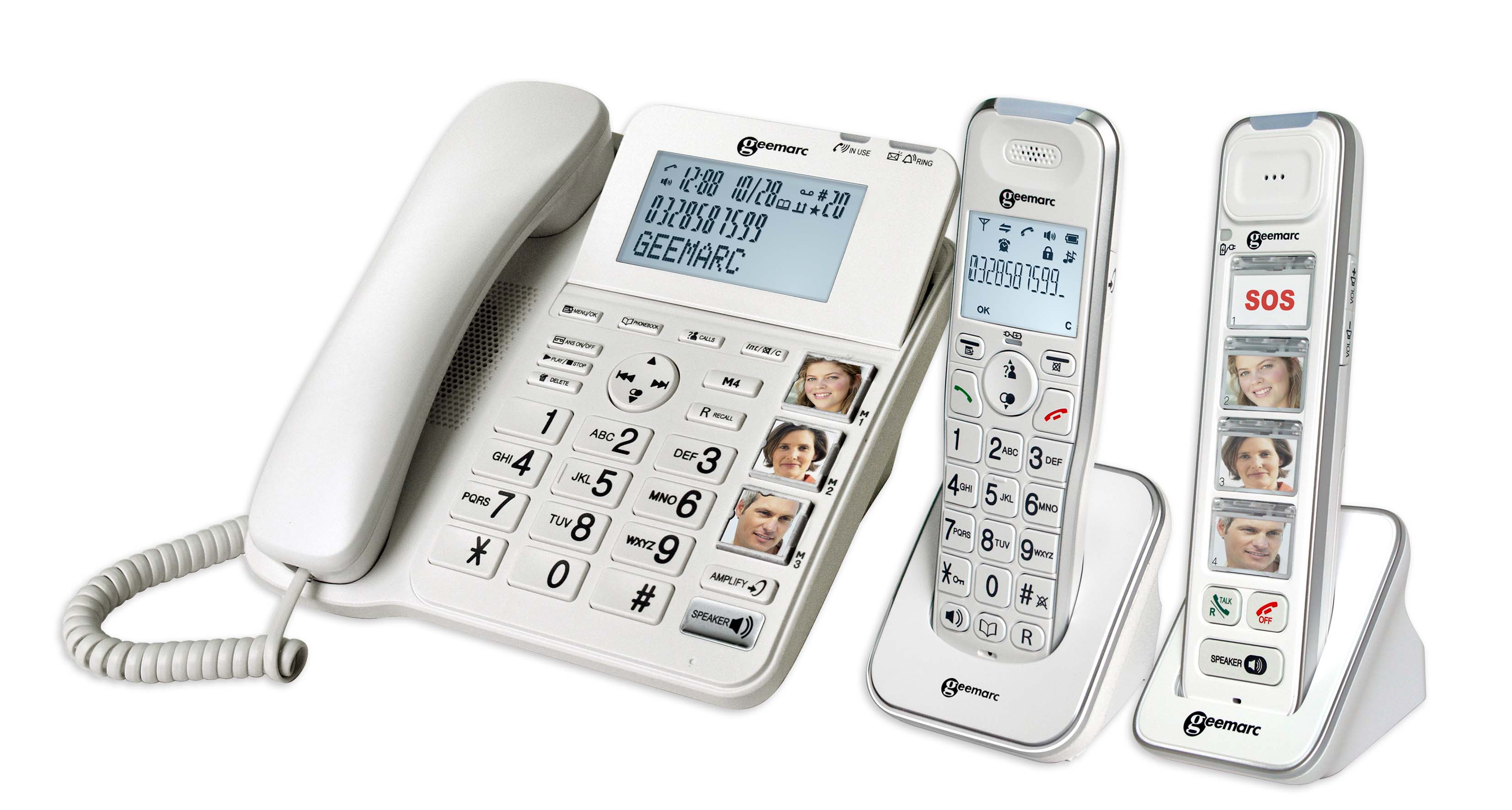 Geemarc - Téléphone Senior 295 - Pack Quattro