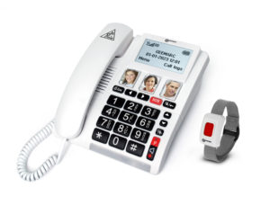 Notruftelefon 4G mit Notruf-Armband, Steckplatz für NANO SIM-Karte und Fototasten