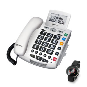 Téléphone multifonction avec télécommande d’appel d’urgence