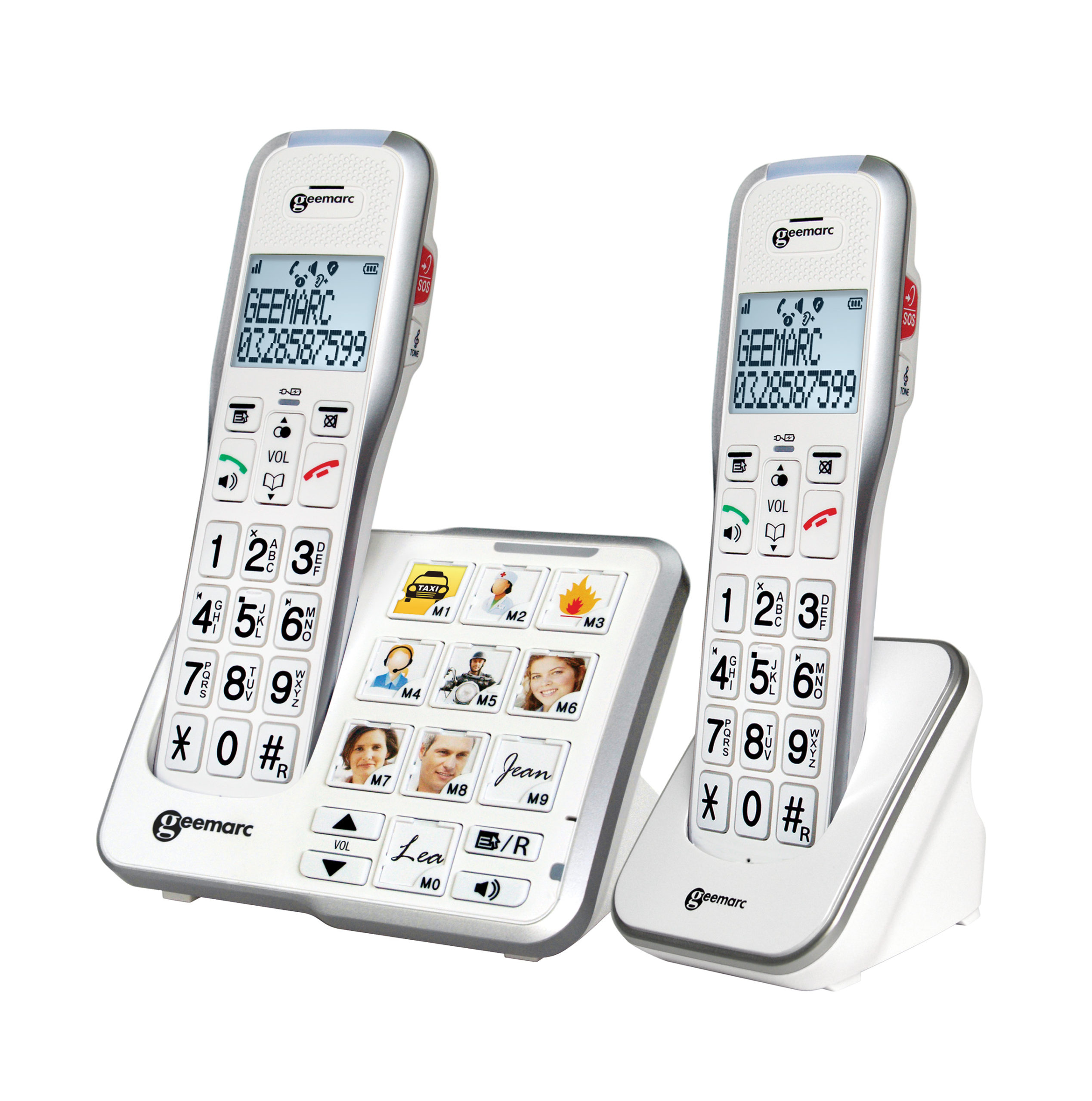 Téléphone à grosses touches Geemarc sans fil duo photo avec répondeur