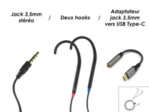 Kit mains-libres avec oreillettes d’induction.