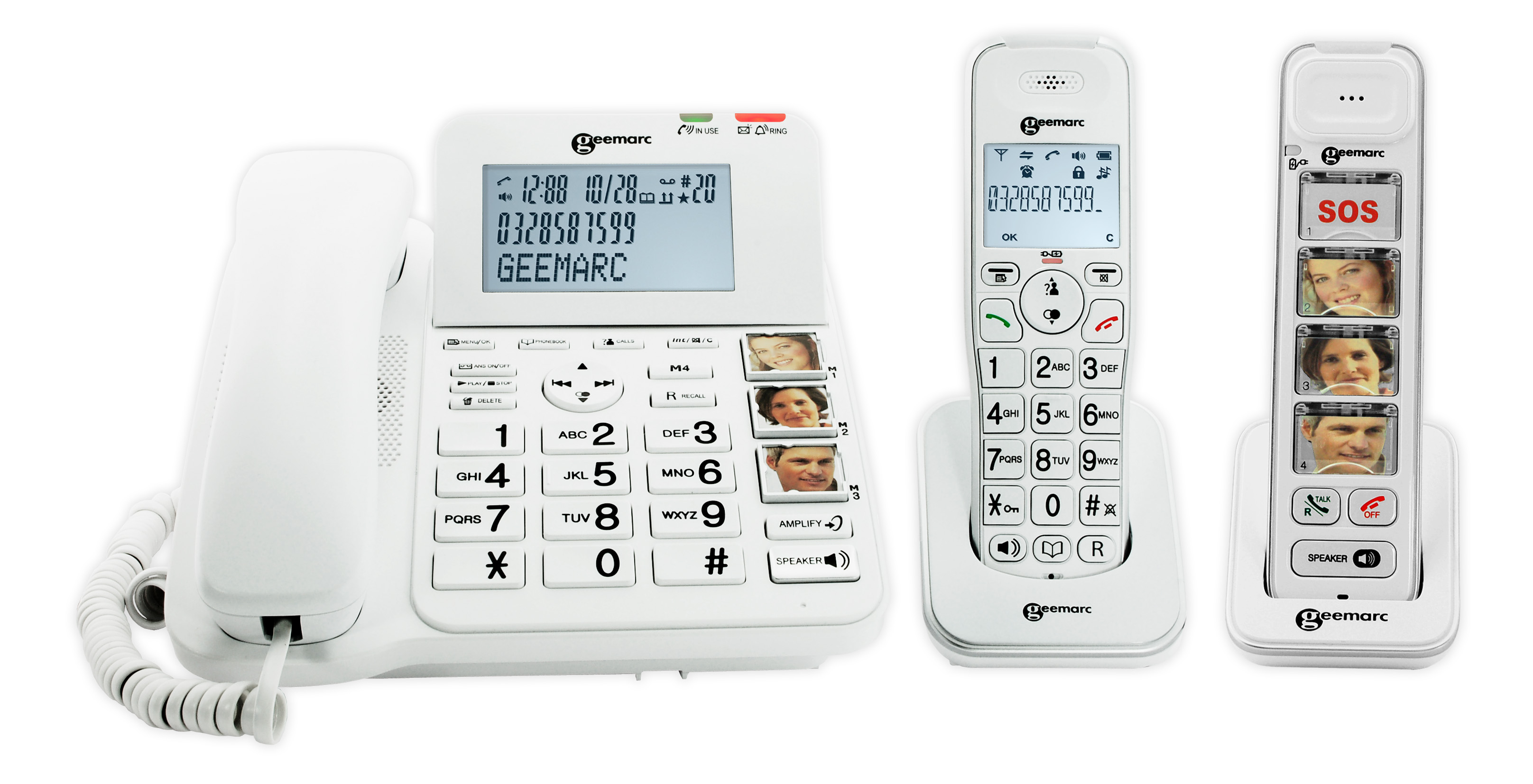 Téléphone seniors amplifié à grosses touches - Geemarc Photophone 100