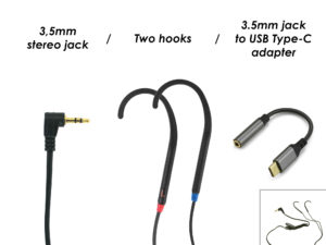 Hands free kit to be used with T-coil equipped hearing aids with 3.5mm jack stereo