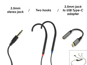 Hands free kit to be used with T-coil equipped hearing aids with 3.5mm jack stereo