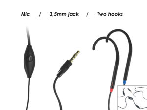 Hands free dual hook kit for T Coil equipped hearing aid and GSM