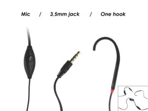 Hands free single hook kit with microphone for T Coil equipped hearing aid and GSM