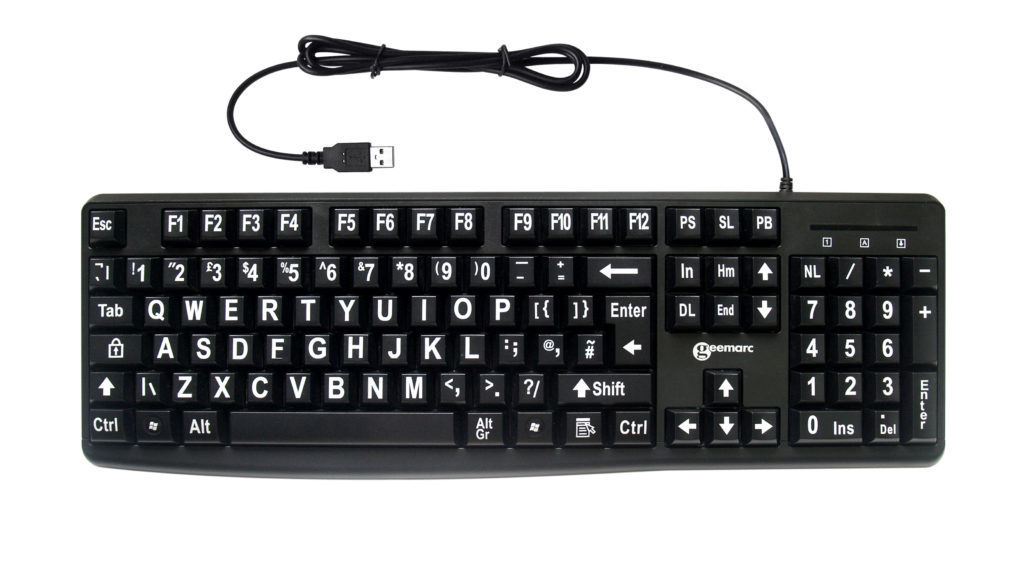standard computer keyboard layout