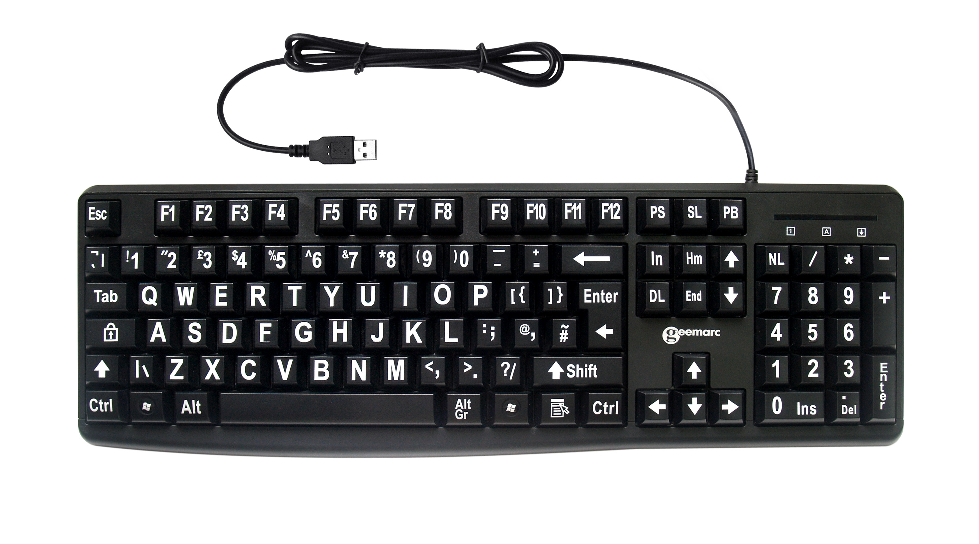 Standard Keyboard Black Geemarc Uk