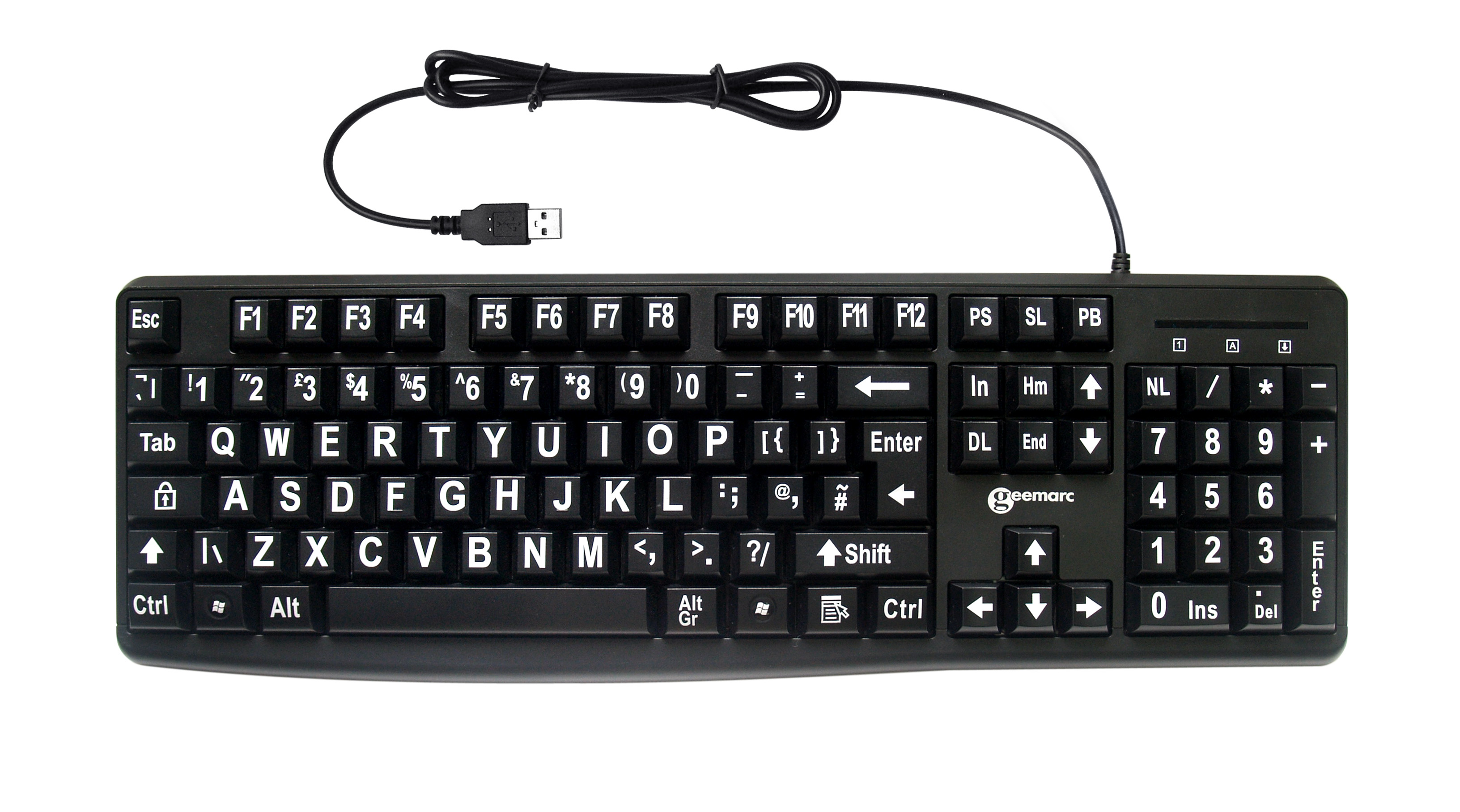 pc keypad with letters