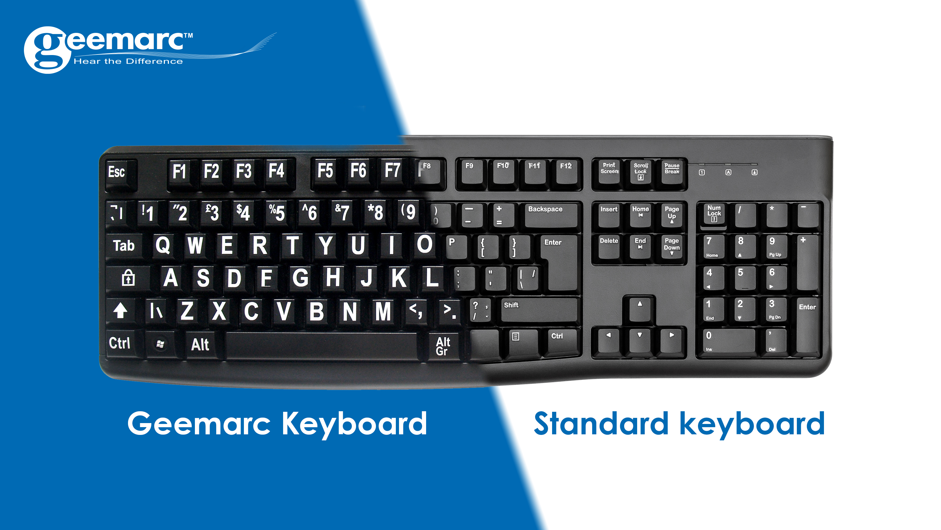 Standard KEYBOARD - Black - Geemarc UK