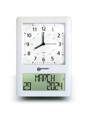Analogue clock and digital display