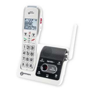 Amplified 50dB cordless phone with answering machine