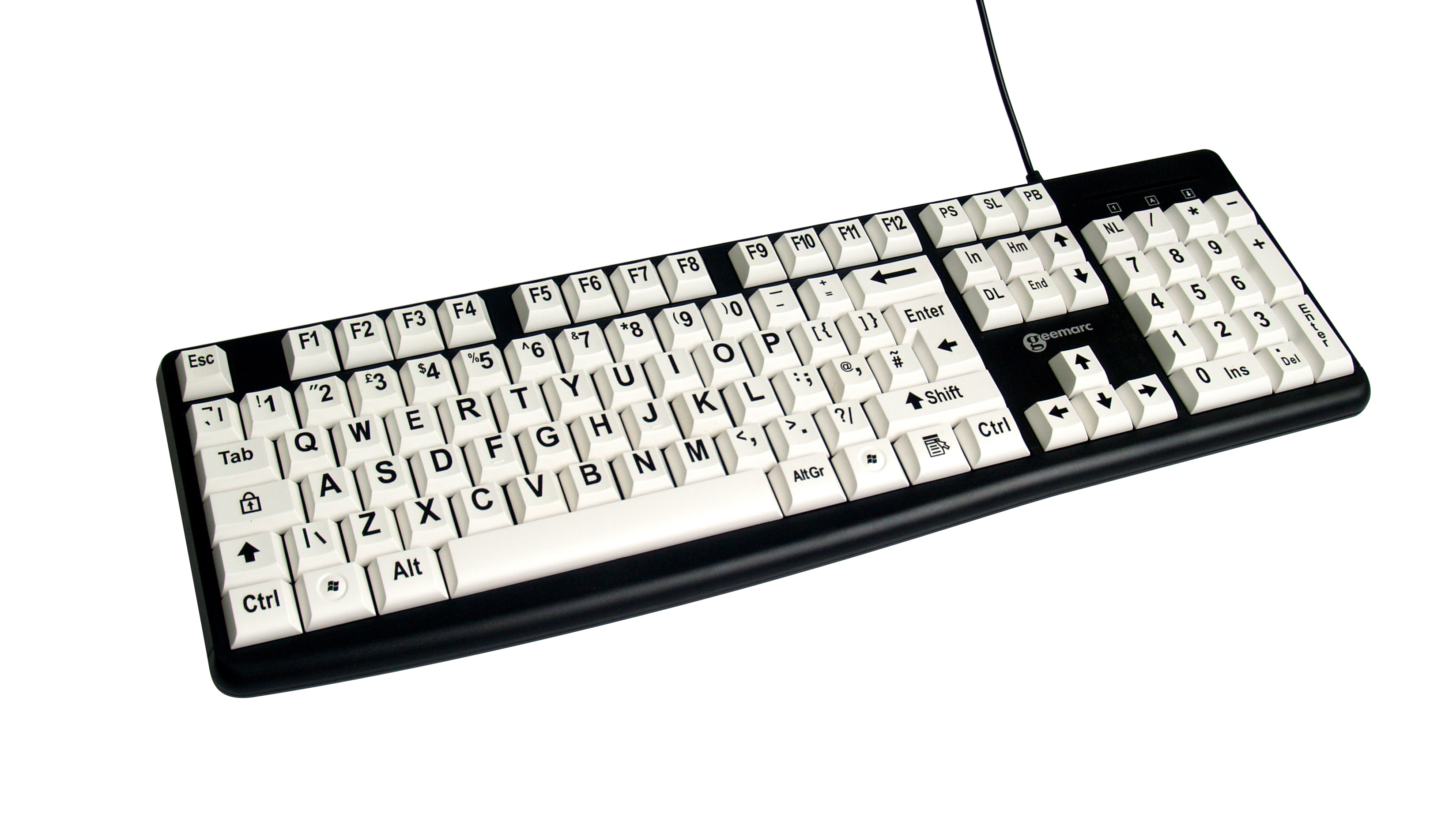 Standard KEYBOARD White Geemarc UK