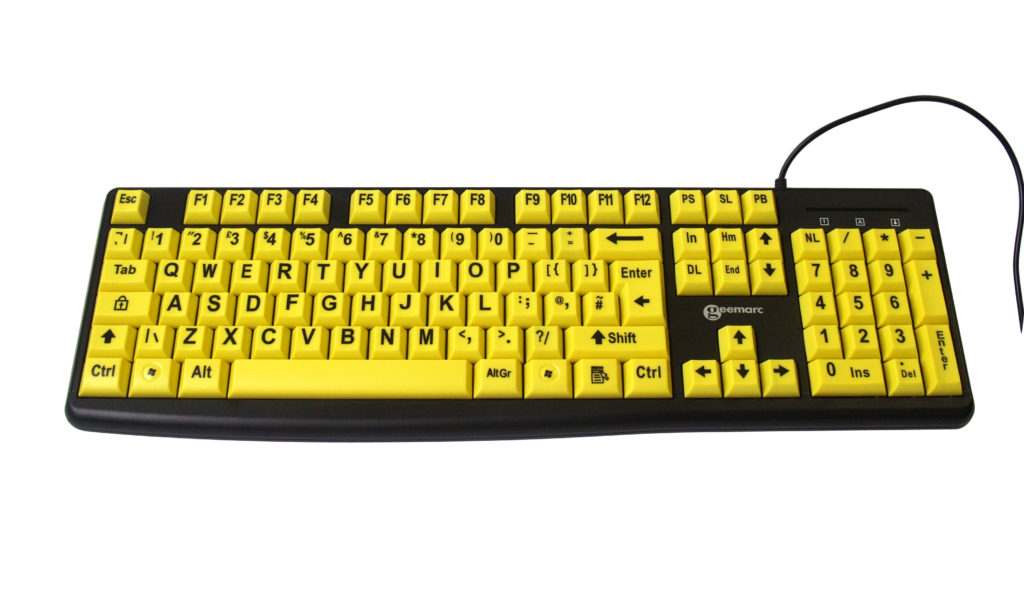 Standard KEYBOARD Yellow Geemarc UK