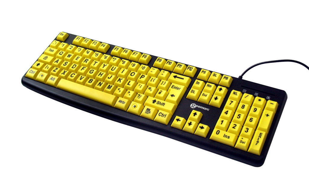 Standard KEYBOARD Yellow Geemarc UK
