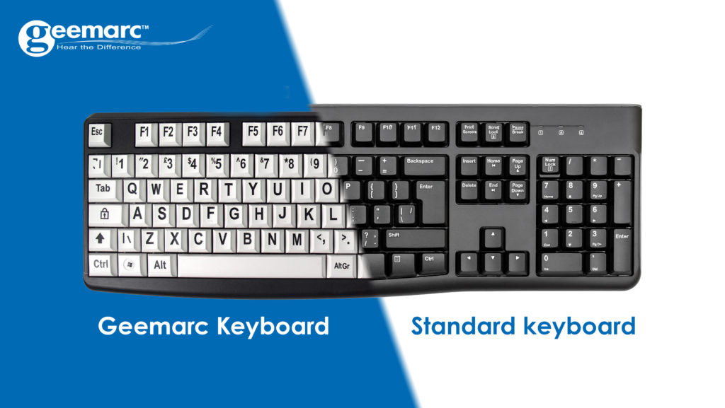 Standard KEYBOARD White Geemarc UK